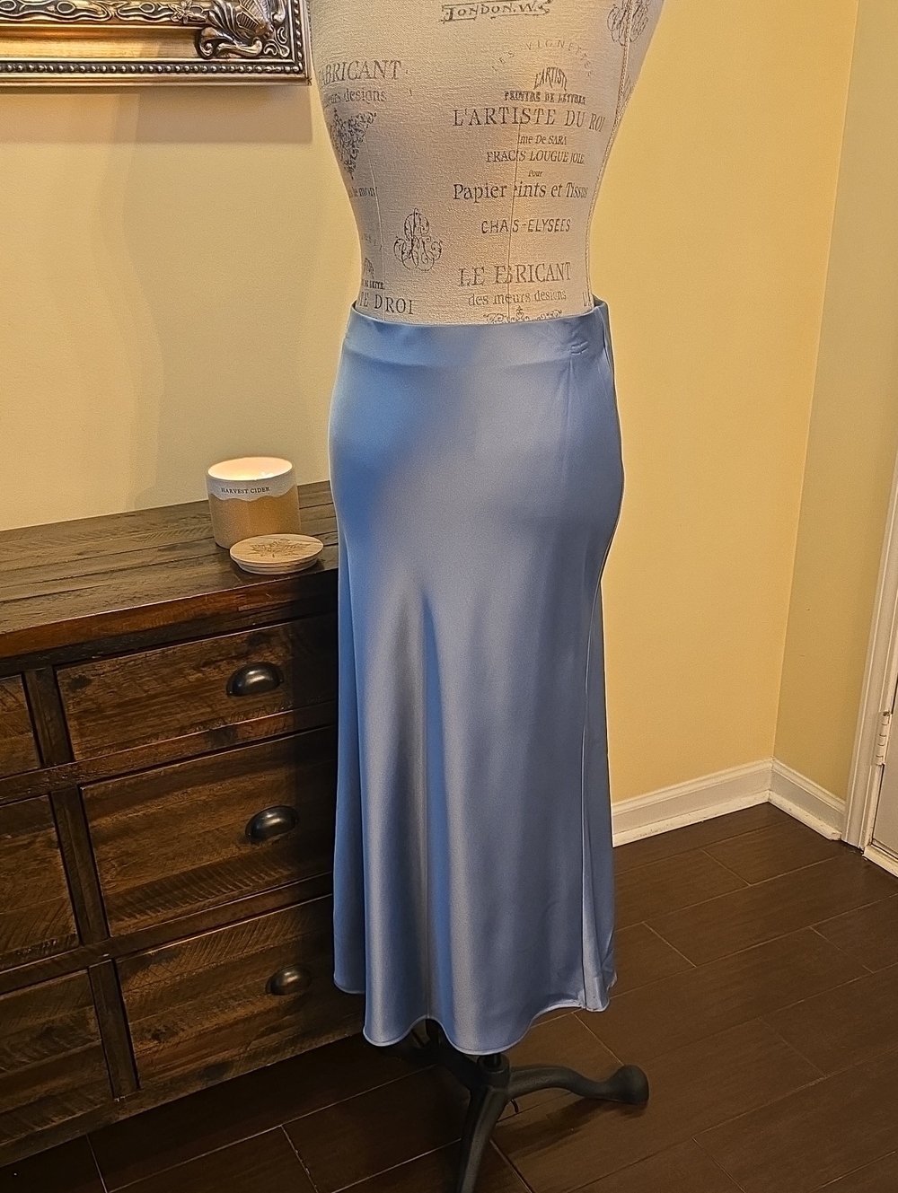 NWOT Zara Satin Bias Midi Slip Skirt